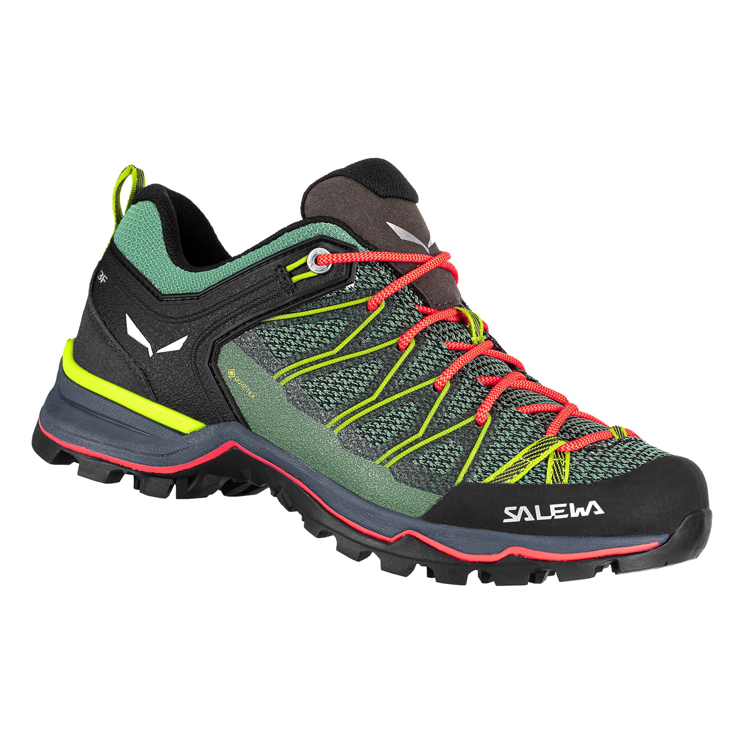 Tênis de caminhada Salewa Mountain Trainer Lite GORE-TEX® Mulher Verdes/Coral 930MRJQDW